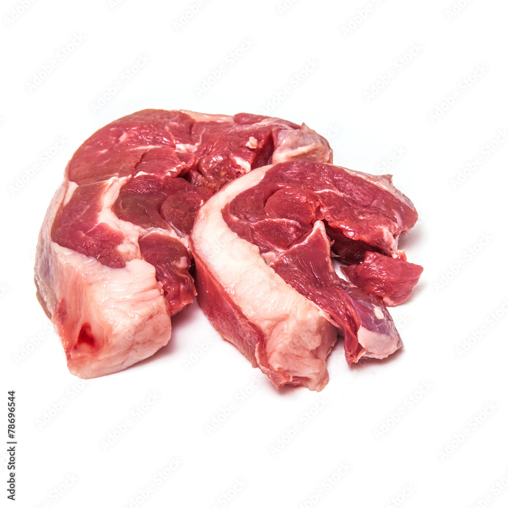 Goat meat leg steaks