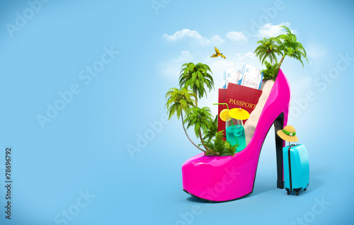 Unusual travel illustration