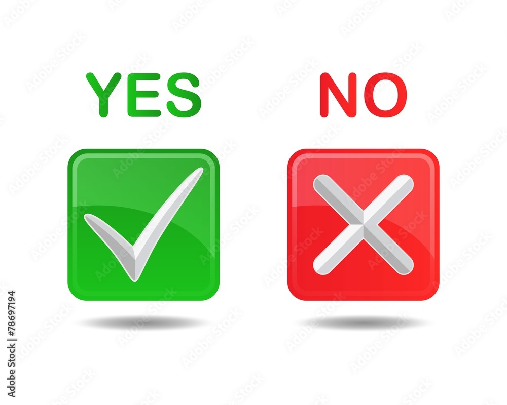Yes and No (Approved and Denied) Buttons Yes and No (Approved and Denied) Buttons