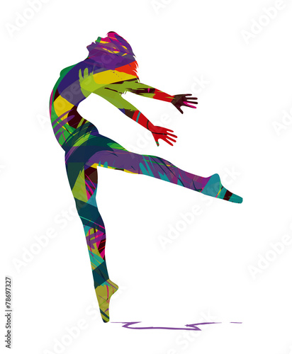 silhouette astratta di ballerina