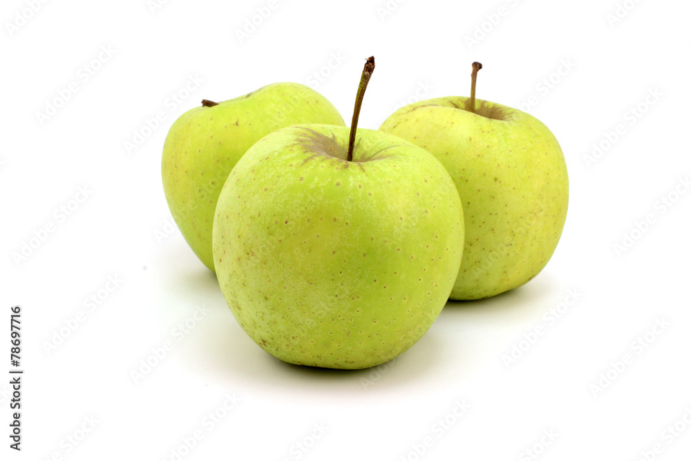 Green ripe apples