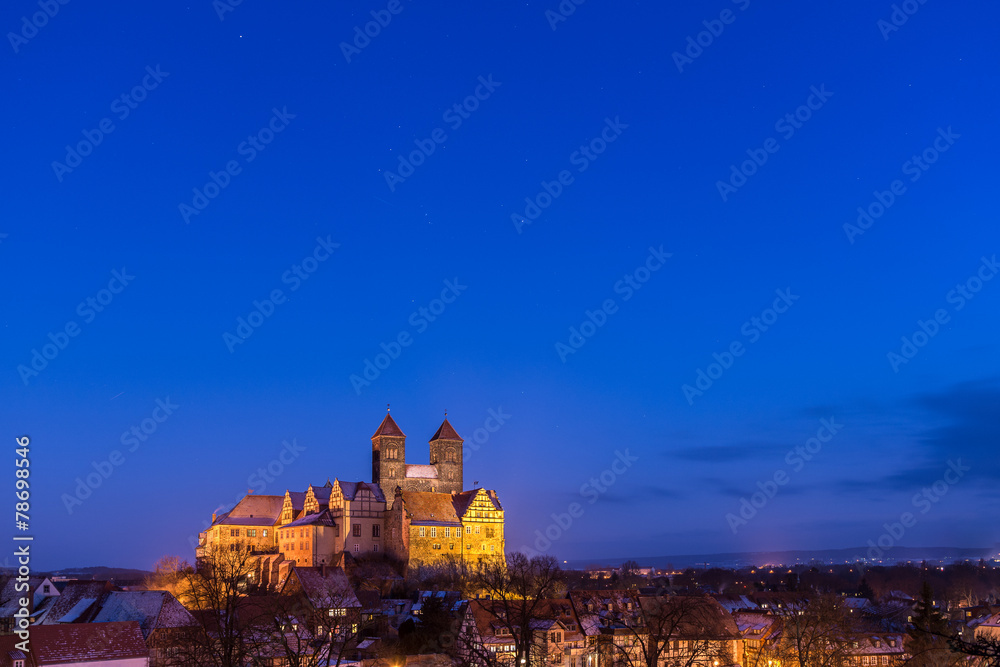 Schloss Quedlinburg am Abend