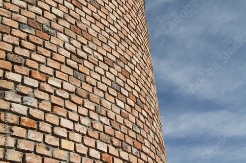 Brick wall and sky
