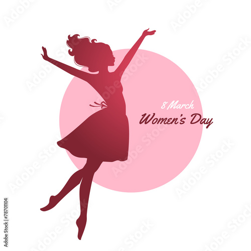 Happy Women Day pink background
