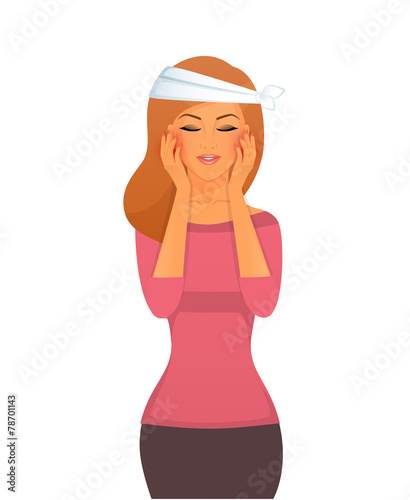 Sick woman character image