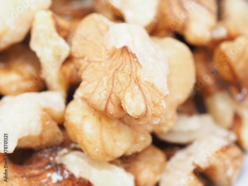 walnuts on a white background