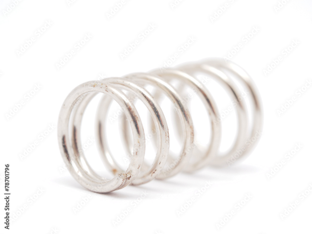 spring on a white background spring on a white background