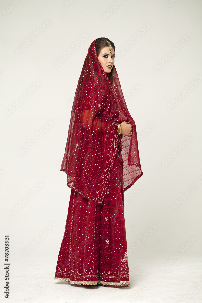 Young traditional Asian Indian woman in indian sari Young traditional Asian Indian woman in indian sari