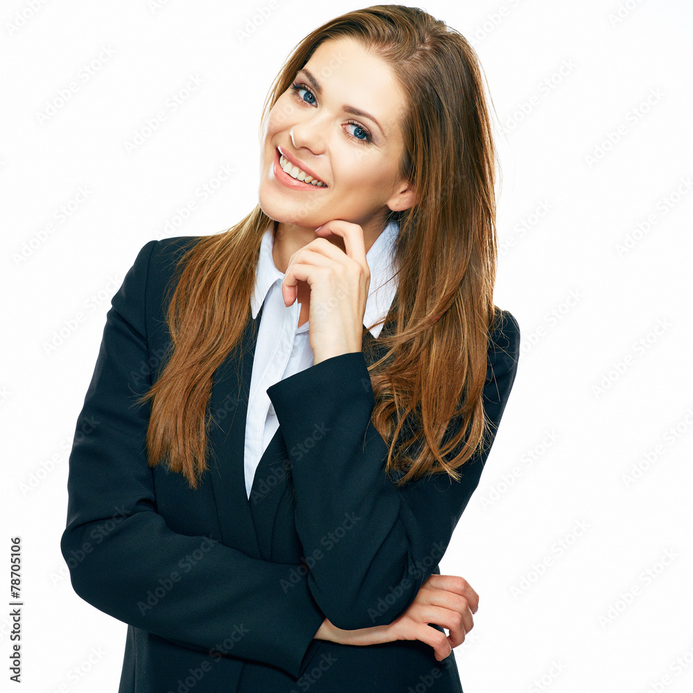 folded hands . business portrait of smiling woman. folded hands . business portrait of smiling woman.