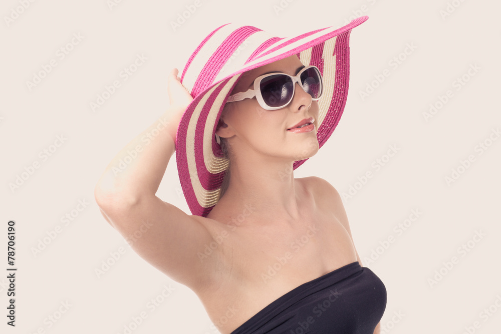 Beautiful woman in a hat Beautiful woman in a hat