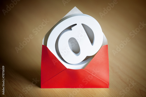 E-mail@ at symbol and envelope