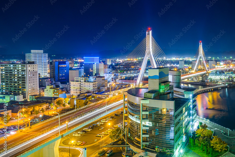 Fototapeta premium Aomori, Japan Cityscape