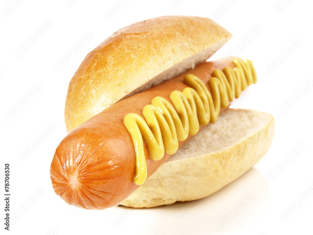 Produktbild von Hotdog Mit Senf Im Brötchen Comic Für Herren Damen Kinder