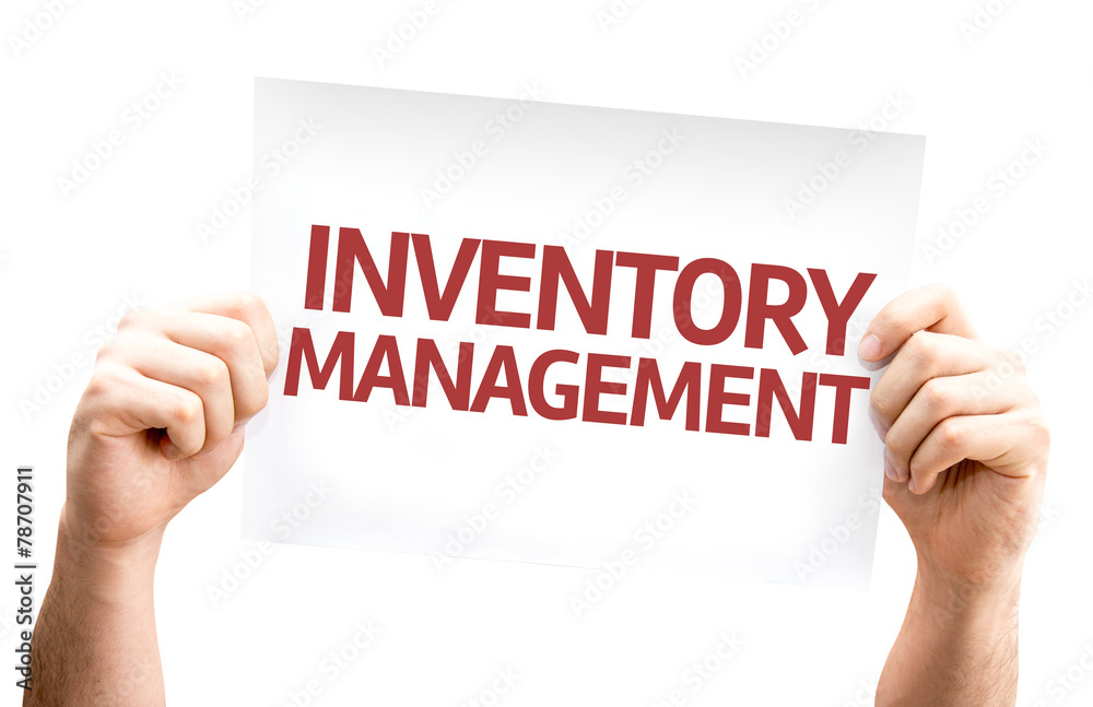 Inventory Management card isolated on white background Inventory Management card isolated on white background