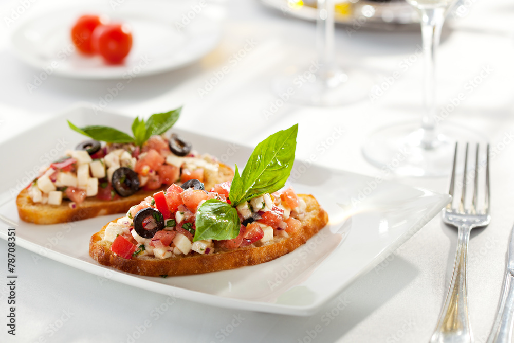 Tomatoes and Cheese Bruschetta Tomatoes and Cheese Bruschetta