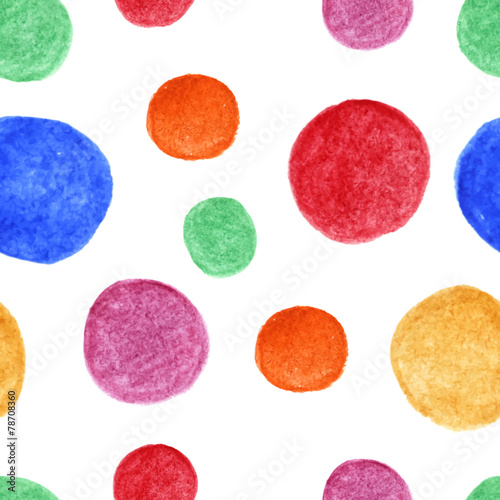 Bright watercolor spots seamless pattern