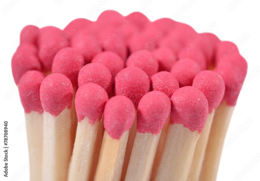 Red match on a white Red match on a white