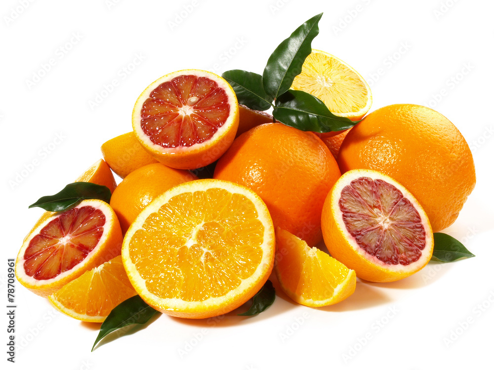 Orangen und Blutorangen