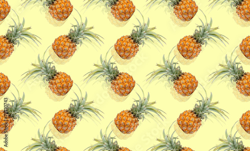 Tropical background with pineapples
