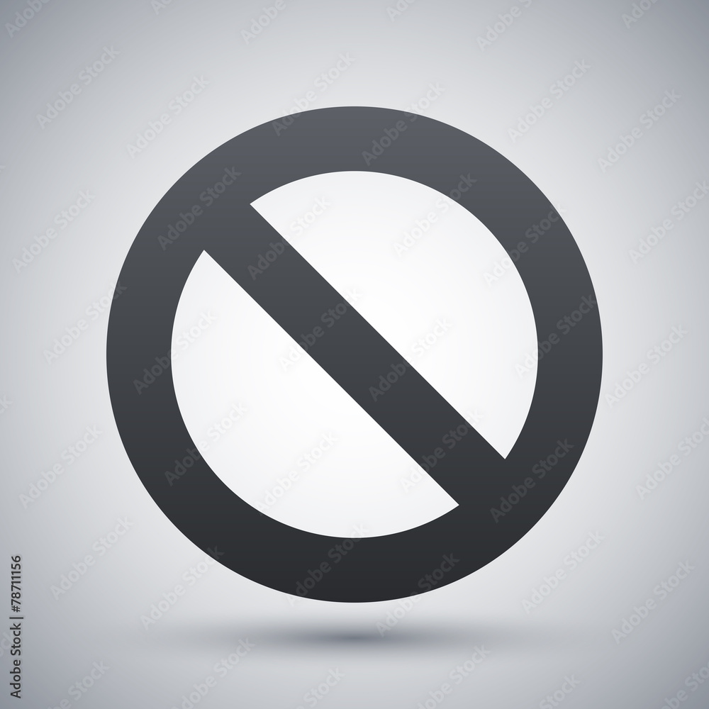 Vector forbidden sign icon Vector forbidden sign icon