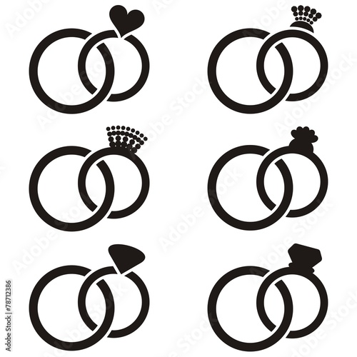 Wedding ring icons