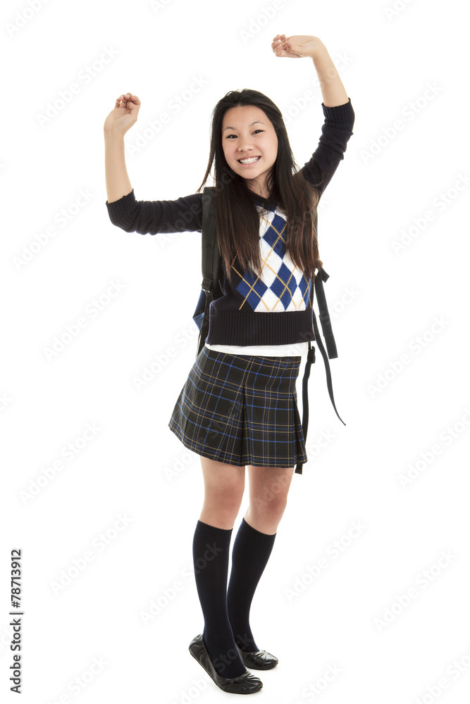 Young Asian student isolated on white background. Young Asian student isolated on white background.