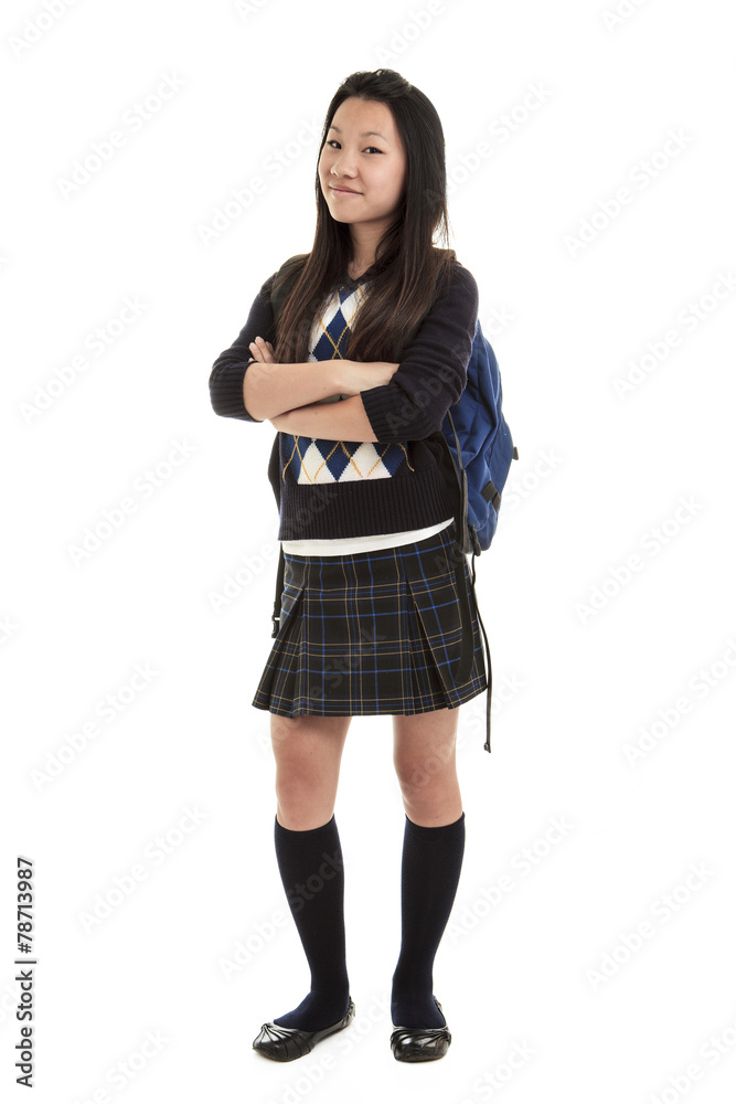 Young Asian student isolated on white background. Young Asian student isolated on white background.