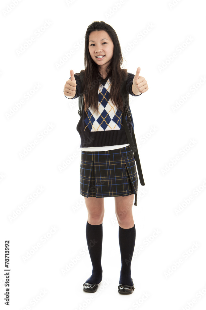 Young Asian student isolated on white background. Young Asian student isolated on white background.