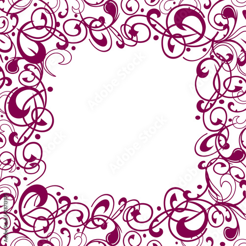 Square ornamental frame, vector