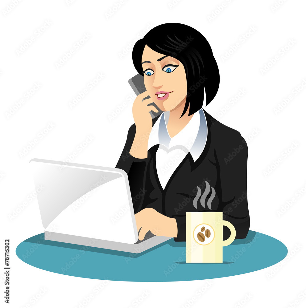 Vector secretary illustration