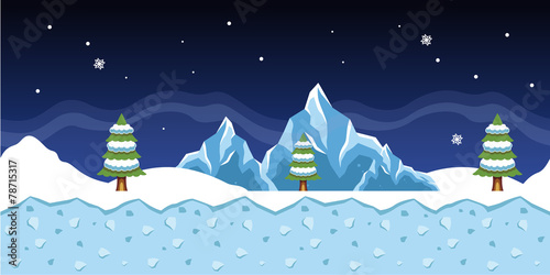 Vector winter game background