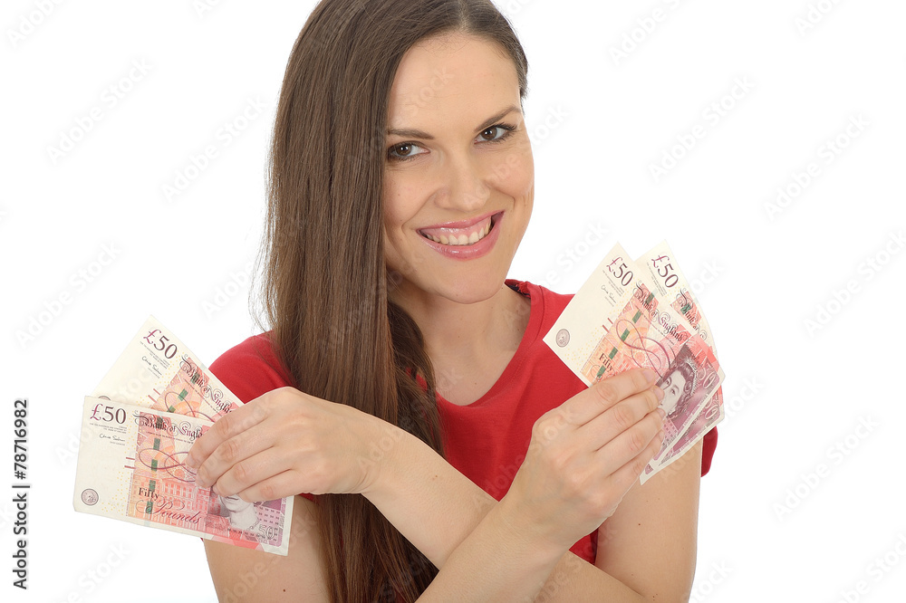 Young Woman Holding Money