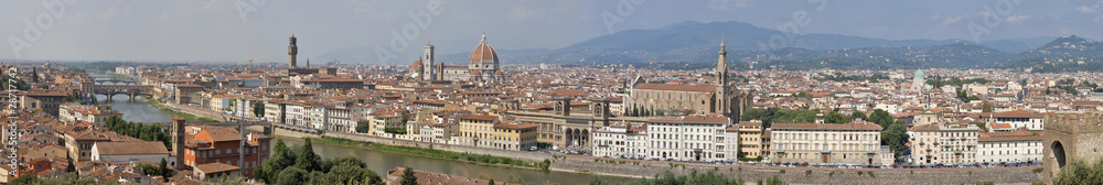 Florence sunny day cityscape panorama