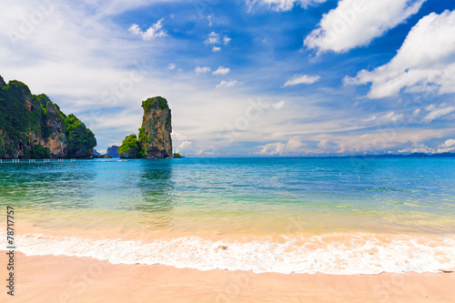 beautiful landscape with rocks and sea in Krabi