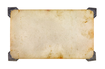 Page of vintage photo album, with photo frames