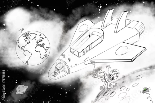 Obraz Kosmiczny spacer