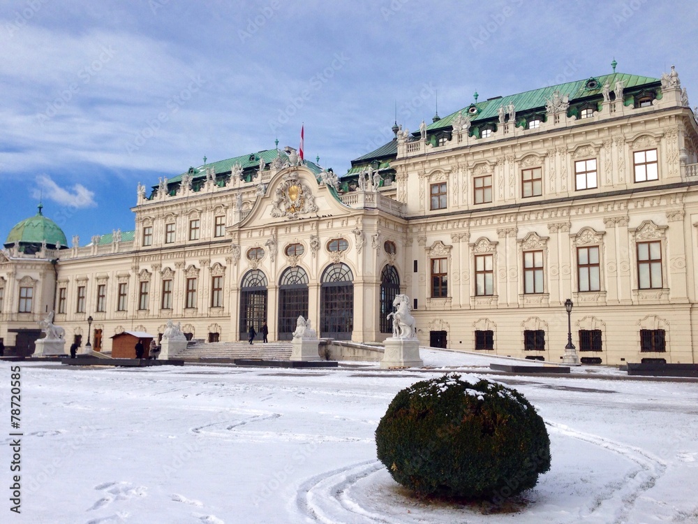 custom made wallpaper toronto digitalBelvedere Palace snowy day in winter