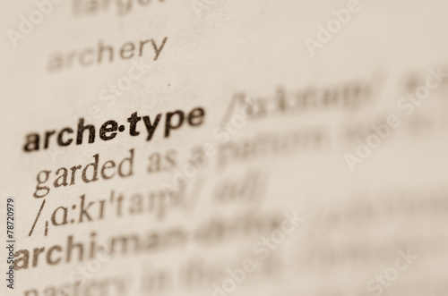Dictionary definition of word archetype photo