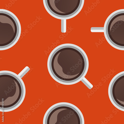 Seamless pattern with cup of coffee