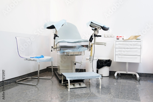 Gynecological chair. Gynecological room