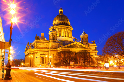 St. Petersburg. Russia.Night view.St. Isaac