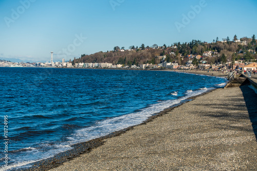 Fototapeta Naklejka Na Ścianę i Meble -  Alki Beach In West Seattle, Washington