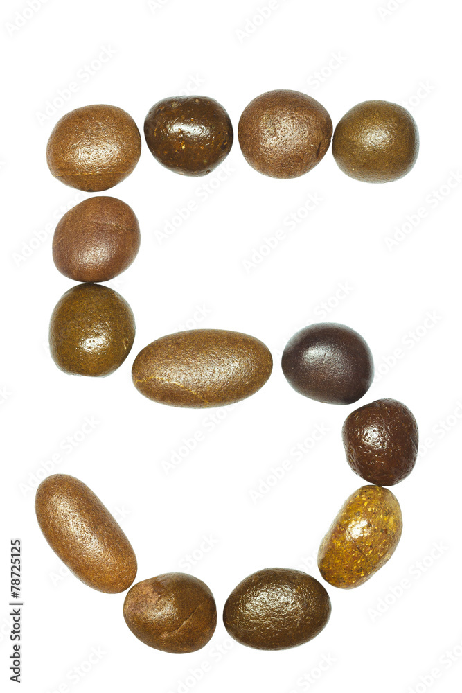 collection of letters of sea stones close-up isolated on white b collection of letters of sea stones close-up isolated on white b
