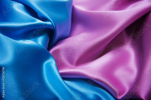 pink and blue satin
