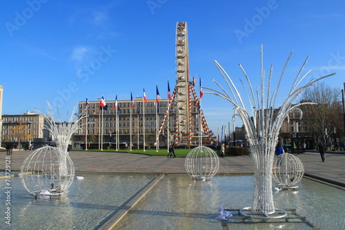 Place de l'hotel de ville au Havre, France