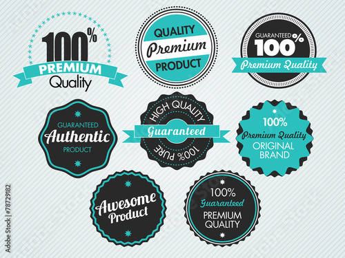 set of vintage sale and promotion badges