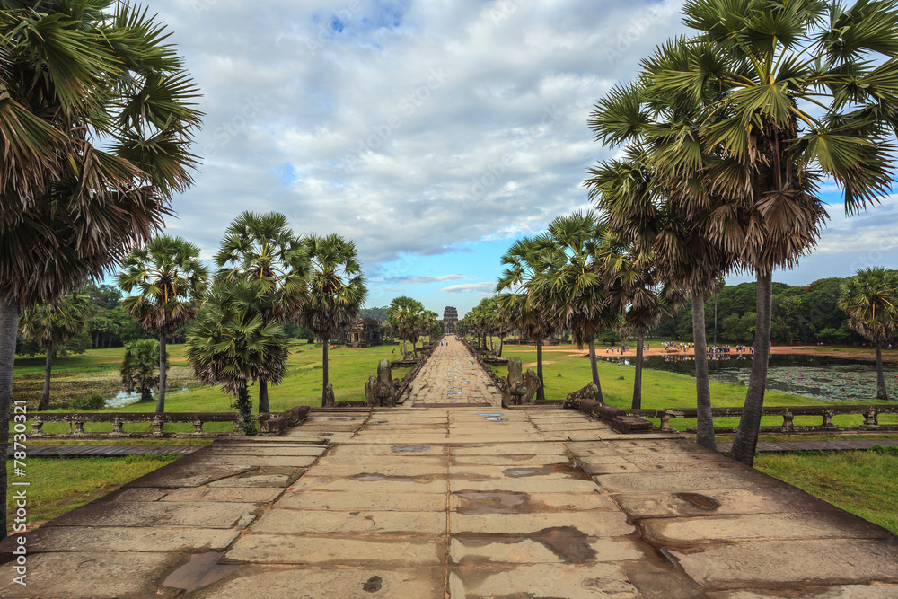 Walkway in Angkor Wat Temple, Siem Reap, Cambodia Walkway in Angkor Wat Temple, Siem Reap, Cambodia