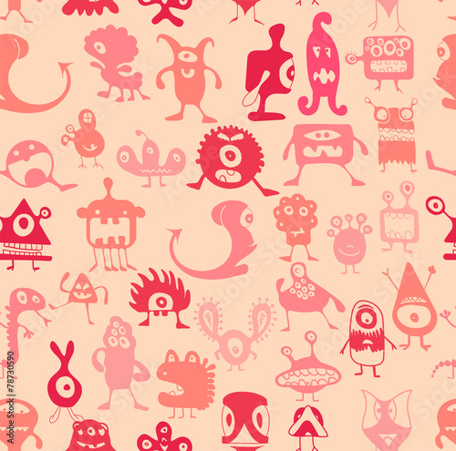 Vector. Monsters pattern
