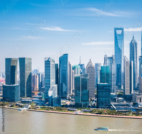 modern building group in shanghai pudong #78731399