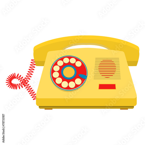 object retro telephone, old rotary phone